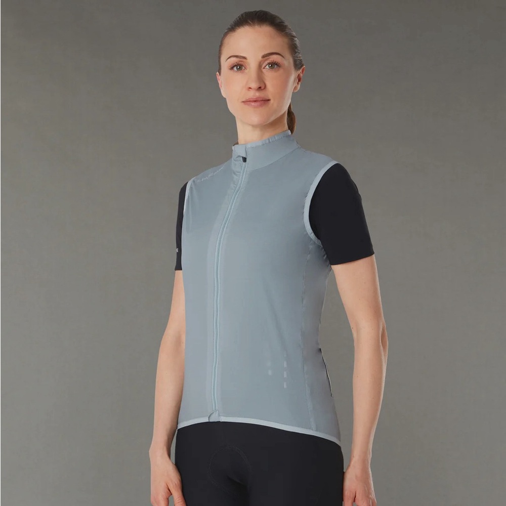Silver La Passione women’s cycling packable wind vest/gilet